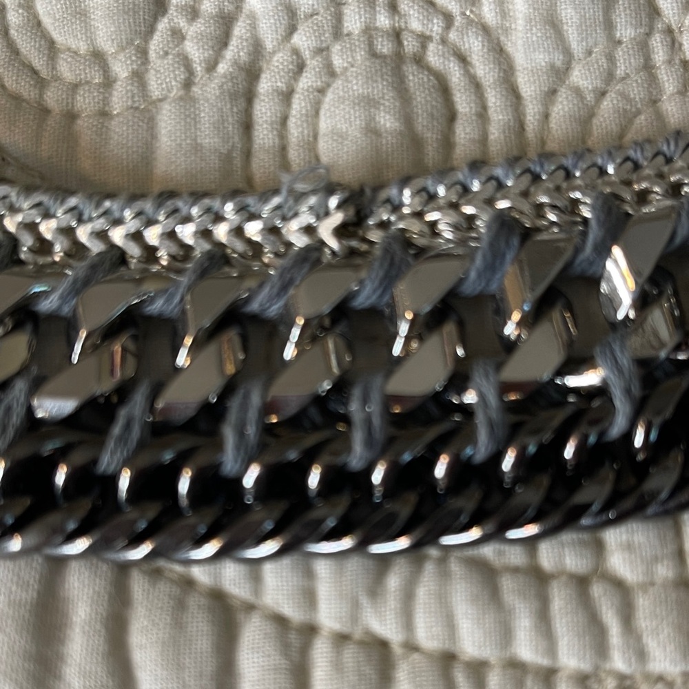 Silver Chain Statement Necklace - image 6